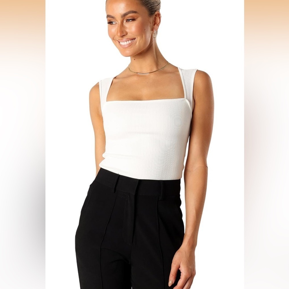Petal & Pup White Square Neck Clare Top size 2/0260